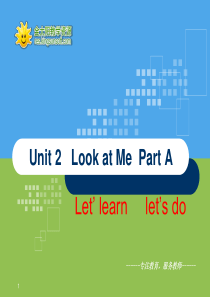 pep新版小学英语三年级上Unit 2   Look at Me  Part A