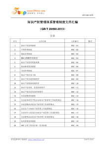 知识产权管理体系管理制度文件汇编