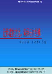 诠释建材文化，演绎石材经典绿云石都开业推广方案