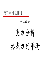 2011新课标人教版高三物理一轮复习(2.3受力分析  共点力的平衡(2课时))