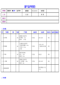 新产品试产评审报告格式