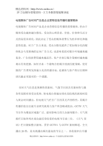 电视媒体广告时间产品是企业营销信息传播的重要载体(doc15)