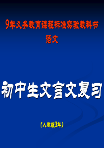 语文中考复习专题课件：文言文阅读