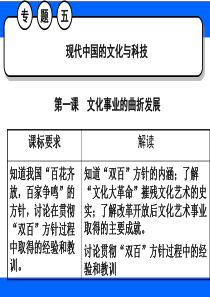 2014届(人民版)一轮复习课件：必修三专题五_现代中国的文化与科技