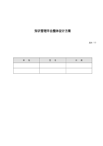 知识管理平台整体设计方案