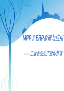 第二章、MRP II ERP原理与应用-工业企业生产运作管理