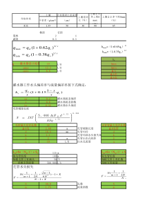 泵站、滴灌、管灌水力计算表