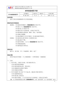 PCB板检验规范书