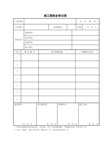 图纸会审记录表格(最新)