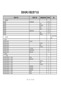 电网公司固定资产目录电子版