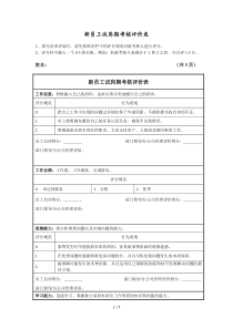 新员工试岗期考核评价表