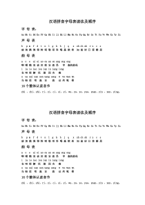 学习26个汉语拼音字母表顺序及读法