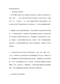 重庆某项目策划全文