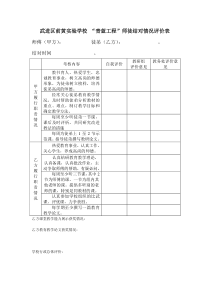 师徒结对评价表