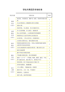 学校共青团员考核标准