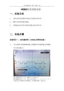 HDB3码型变换实验