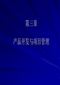 第三章产品开发与项目管理