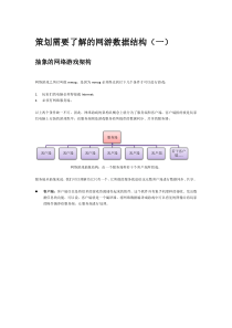 策划需要了解的网游数据结构docx