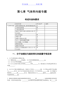 高三物理复习--气体的性质专题