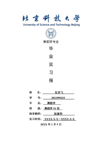 舞蹈学专业毕业实习报告范文