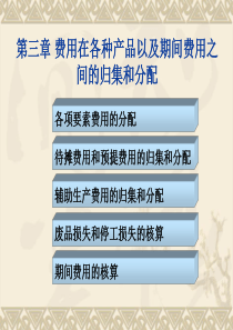 第三章费用在各种产品以及期间费用之间的归集和分配