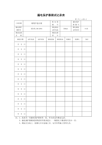 漏电保护器测试记录表