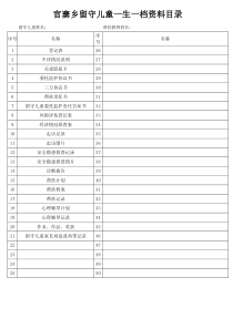 留守儿童一生一档资料