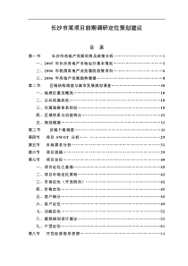 长沙市某项目前期调研定位策划建议