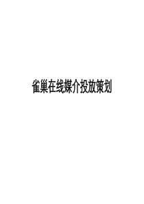 雀巢在线媒介投放策划