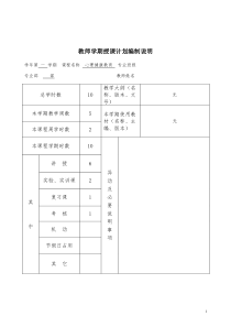 中职心理健康教育授课计划