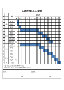 网络监控系统施工进度计划表