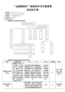 海峡两岸龙舟邀请赛活动策划执行方案