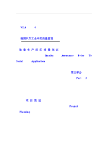 项目策划VDA4