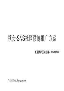 领会-SNS社区微博推广方案