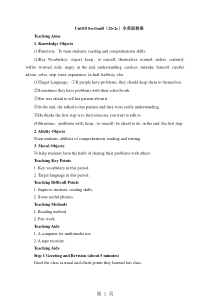 人教版八年级上册英语全英版教案：Unit10-SectionB(2b-2e)