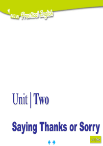 Practical-English-Unit-2-Saying-Thanks-or-Sorry