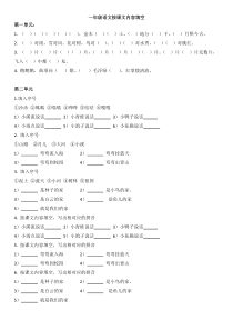 2016新人教版一年级上语文课文内容填空