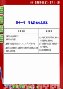 2014・新课标高考总复习・数学2-11导数的概念及运算