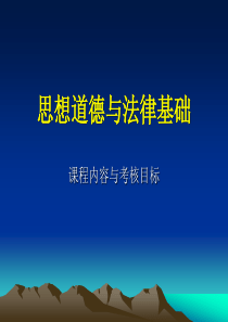 自考思修考核内容与考试目标(绪论)