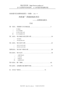 鸿荣源香蜜湖地块项目前期策划报告