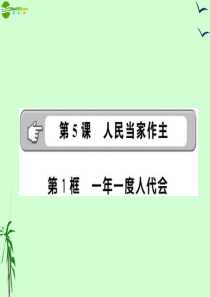 2011年九年级政治 2.5.1 一年一度人代会课件 鲁人版