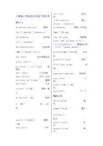 人教版小学英语五年级下册单词带音标