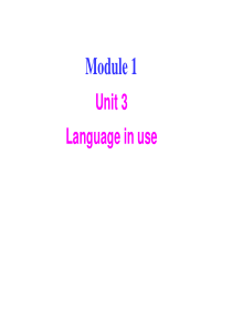 英语：Module1 Unit3课件(外研社八年级下)