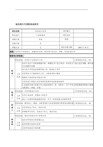 航材院产品发展部综合统计专责职务说明书