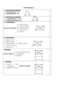 人教版八年级下册数学平行四边形知识点归纳及练习