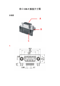 串口DB-9-插座尺寸图