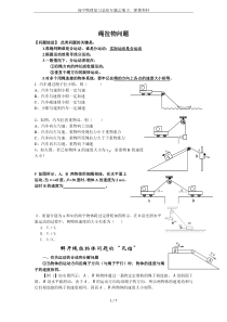 高中物理复习总结专题之绳子、弹簧和杆