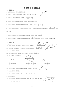 高考平面向量公式(教师)