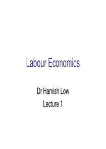 Labour-Economics劳动经济学(英文版)(Dr-Hamish-Low)