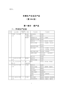 车辆生产企业及产品(第256批)